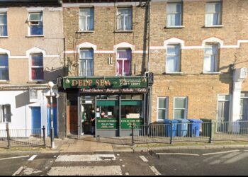 The Pizza Hut takeaway is located in a former fish and chip shop (pictured in January 2022) on a residential road in Camberwell. 
Photo: Google Street View