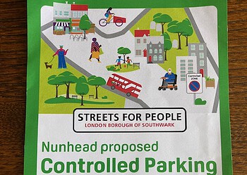 The Controlled Parking Zone notice proposes a new parking permit scheme for Nunhead.