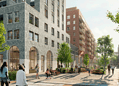A computer-generated of Zone G from New Brunswick Street looking down Park Walk. Image: Maccreanor Lavington