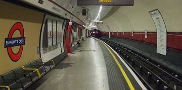 Elephant & Castle tube station western Bakerloo line platform looking south towards the sidings south of the station. Credit: 	Sunil060902 (Wikimedia Commons)