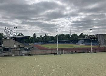 The athletics track for Crystal Palace National Sports Centre. Photo by Joe Coughlan
