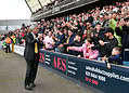 John Berylson greeted fans after the Blackburn game. Photo: Millwall FC