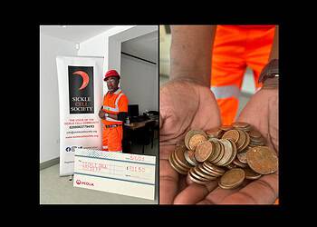 Local traffic marshall donates spare change from people's rubbish to charity