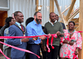 From left to right: Southwark Mayor Michael Situ, Council Leader Kieron Williams and Livesery Exchange Founder Nicholas Okwulu cut the ribbon on Lex 2