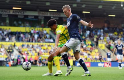 Millwall were outplayed by the Canaries for most of the afternoon. Image: Millwall FC
