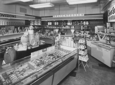 Jones and Higgins, delicatessen, c1960s. Credit: Southwark Archives