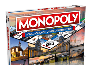 Instead of property it features famous landmarks and locations  around the Royal Borough.