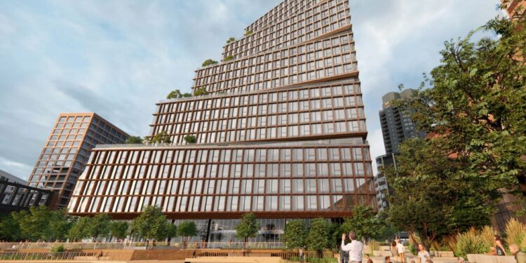 What the planned 24-storey office block could look like. From Southwark Council planning documents