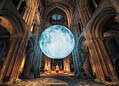 Museum of the Moon by Luke Jerram. Ely Cathedral, UK, 2019. Photo (c) James Billings