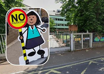 Parents and pupils are upset that 'Sophie' the parking sign has gone missing