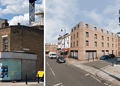 The current site on Southwark Park road and a computer generated image of what the new hotel could look like