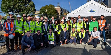 Contractors, councillors and charity workers gathered for the groundbreaking event