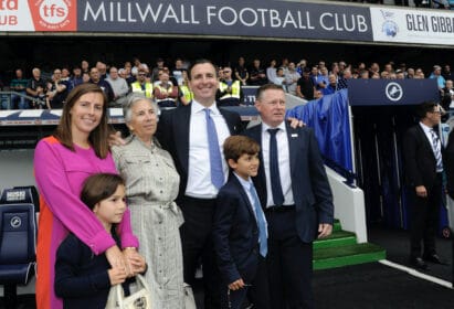 The Berylson family and CEO Steve Kavanagh are pictured before tributes are paid to John. Image: Millwall FC