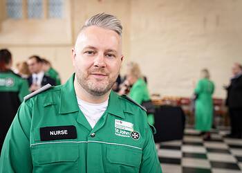 Peter Hollely, 37, is also Head of Nursing for Emergency Care at an NHS trust.