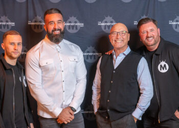 MasterChef judge Gregg Wallace (2nd from right) shows support for Bermondsey duo (far left; Ted Lawlor and far right; Robert Hisee)