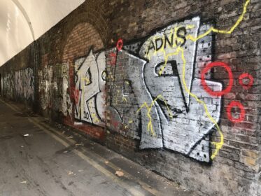 Graffiti in one of the viaducts along the Bermondsey Beer Mile