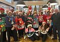Staff at St Thomas' hospital get ready for Christmas.