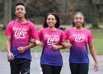 Cancer survivor Crystal Manuel (centre) with her children Cameron, 15, and Chaia, 13