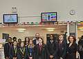 Cllrs Ali and Williams with Ark Walworth students and principal Jessica West
