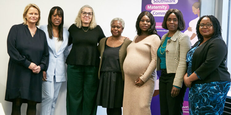 Second from right - Cllr Evelyn Akoto, with members of the new Maternity Commission Panel