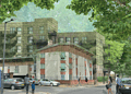 A computer-generated image of the proposed development seen north west from St James' Road. Image: Southwark Planning Documents