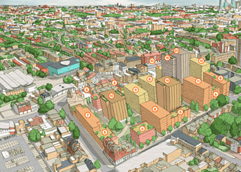 An illustration of what Berkeley's redeveloped Aylesham site could look like. Credit: Berkeley
