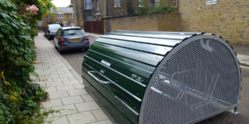 Cycle hangars are among the projects people can invest in. Credit- Southwark Council