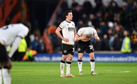 Millwall lost 1-0 at Hull City yesterday. Image: Millwall FC