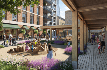 The outdoor area planned for the Liberty of Southwark 