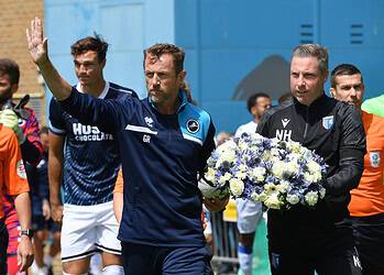 Gary Rowett and Neil Harris have both managed Millwall this season. Image: Millwall FC