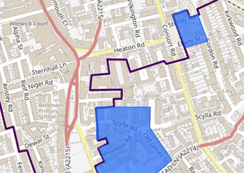 Nunhead's newly proposed CPZ area. Credit: Southwark Council