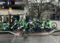 The photo of the e-bike pile-up prompted outrage on social media