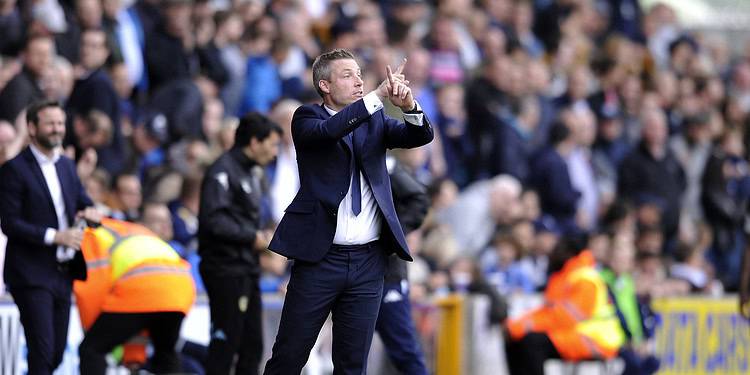 Neil Harris on the touchline against Leeds United in 2017. Photo: Millwall FC