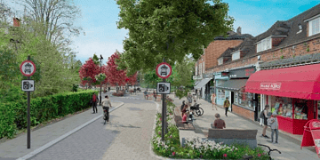 A computer-generated image of the redesigned junction. Image: Southwark Council Planning Documents