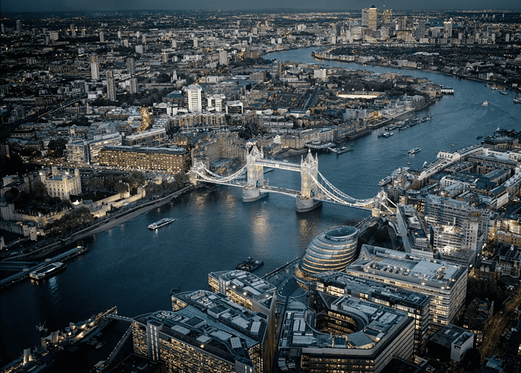 Aerial view of London. Credit: Thype (Creative Commons)