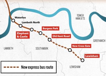 The proposed 'Bakerloop' express bus route.