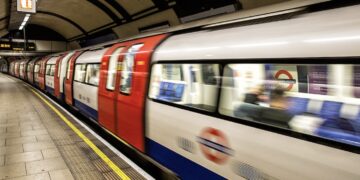 London Underground stock image.