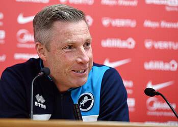 There are two games left for Neil Harris and Millwall. Image: Millwall FC