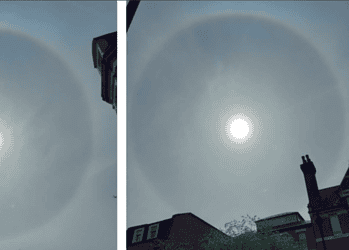 The lunar halo was spotted in Camberwell on Sunday, April 14. Credit: Steve Von Heartel