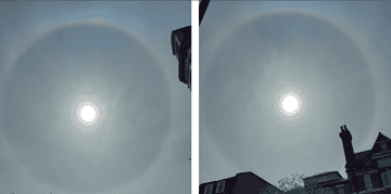 The lunar halo was spotted in Camberwell on Sunday, April 14. Credit: Steve Von Heartel