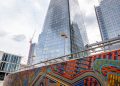 The mosaic outside The Shard. Photo from The Shard