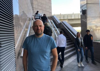 Neil Clayton, a solicitor, said he used the steps twice a week and was “used to it” but had heard of colleagues tumbling down. Credit: Herbie Russell