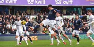 Mihailo Ivanovic scores Millwall's equaliser against Sheffield United on January 31, 2026. Image: Millwall FC