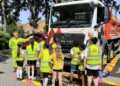 School pupils having safety lessons in Greenwich