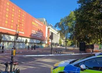 The area has been completely cordoned off by the police