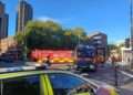 Fire engines on the scene in Waterloo