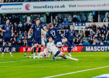 Mark Sykes was denied a clear-cut chance in the second half. Image: Millwall FC