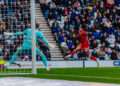 Kyrell Lisbie hits the bar against Preston North End. Image: Millwall FC