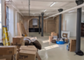 Set-up work at the Small Press Futures bookshop (credit: UK Small Press Futures)