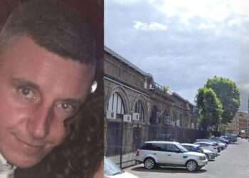 53-year-old Raymond Hardinges died following the assault (credit: Metropolitan Police) / Lucey Way (credit: Google Maps)